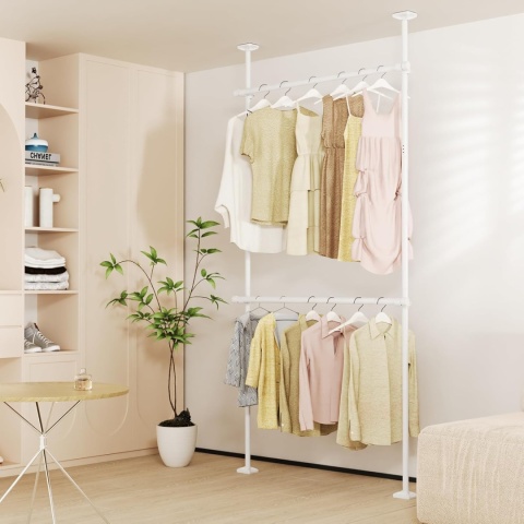 TELESKOPOWY SYSTEM DO GARDEROBY METALOWY 227–312 cm