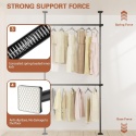 TELESKOPOWY SYSTEM DO GARDEROBY METALOWY CZARNY 75-120CM 165-300CM