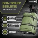 Torba podróżna na kółkach, oliwkowo-zielona, ​​70 l, wózek XXL wodoodporna