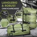 Torba podróżna na kółkach, oliwkowo-zielona, ​​70 l, wózek XXL wodoodporna