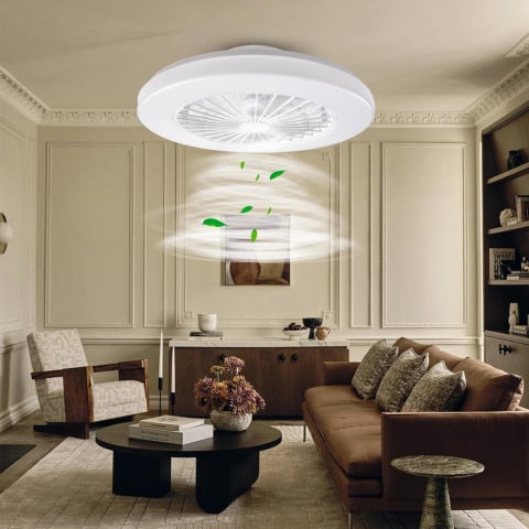 Wentylator Lampa sufitowa LED 48 cm, regulowana prędkość , 3000-5500 K