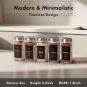 EDELHAUS SZKLANE POJEMNIKI NA PRZYPRAWY Z ETYKIETAMI 24 x 120ml