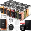 EDELHAUS SZKLANE POJEMNIKI NA PRZYPRAWY Z ETYKIETAMI 24 x 120ml