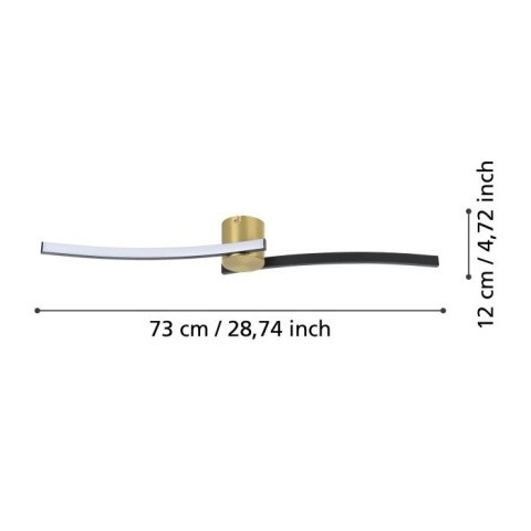 EGLO AIETA oprawa sufitowa 73 cm, lampa sufitowa 4000 K