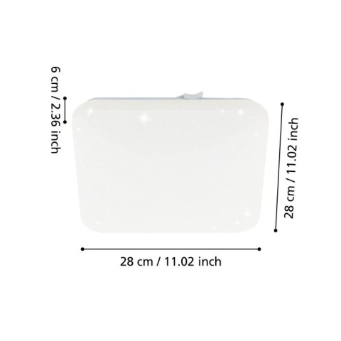 EGLO FRANIA-S Plafon LED 28x28 cm 3000K biały lampa ścienna / sufitowa