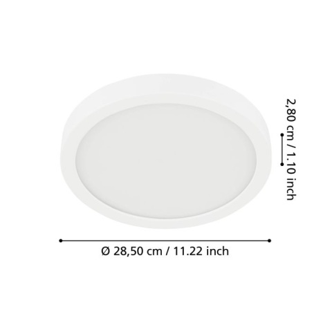 EGLO FUEVA 5 Plafon LED 20W 3000K oprawa natynkowa 28.5 cm