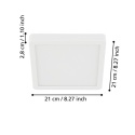 EGLO Plafon FUEVA 5 SQUARE LED 16,5W 3000K - biały