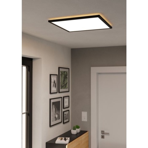 EGLO ROVITO oprawa sufitowa Plafon LED 50x50cm IP44 Czarny 	2700 / 4000 / 6500 K