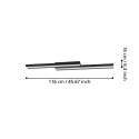 EGLO - SALITERAS-Z CEILING LAMP BLACK - RGB+TW - ZIGBEE, BLUETOOTH 116 CM