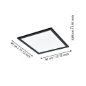 EGLO SALOBRENA-Z Plafon LED 2700-6500K czarny 45x45 cm oprawa sufitowa Smart Home