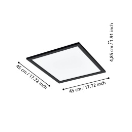 EGLO SALOBRENA-Z Plafon LED 2700-6500K czarny 45x45 cm oprawa sufitowa Smart Home
