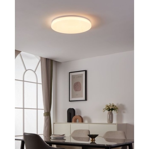 EGLO TOTARI-Z oprawa sufitowa LED 53cm 2700-6500K Biały okrągły efekt gwiazd SMART APLIKACJA
