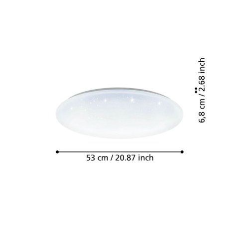 EGLO TOTARI-Z oprawa sufitowa LED 53cm 2700-6500K Biały okrągły efekt gwiazd SMART APLIKACJA