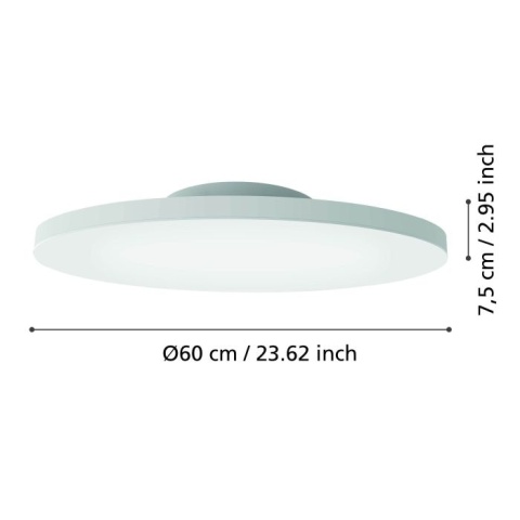 EGLO - TURCONA-Z CEILING LAMP WHITE 60 - RGB+TW - ZIGBEE, BLUETOOTH