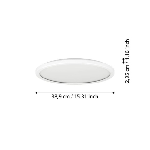 EGLO connect lampa sufitowa LED Rovito-Z, biała, 39 cm, RGB, aplikacja SMART