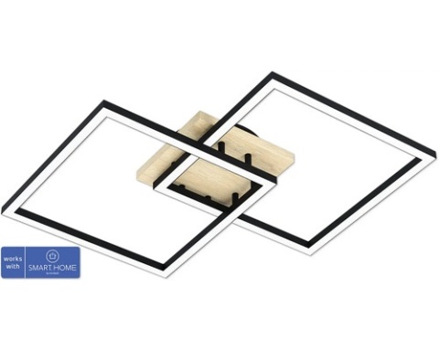 Eglo Crosslink.z LOMALTAS 8 W, 4400 lm, 2700-6500 K, IP20, czarno-brązowa - Kompatybilna z systemem SMART HOME firmy Hornbach