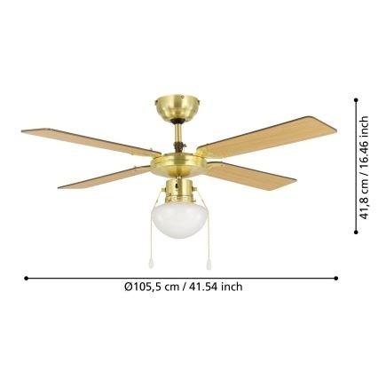 Eglo FORTALEZA 35123 wentylator 1x60W/E27 IP20