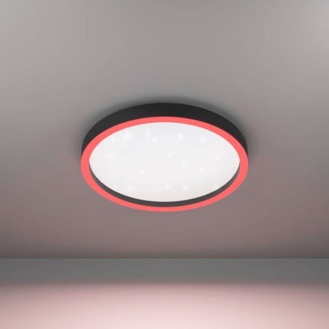 Eglo MONTEMORELOS-Z Lampa Sufitowa LED czarny, Zmieniacz kolorów SMART APLIKACJA