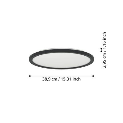 Eglo Rovito plafon 1x18 W czarny 901439 2700-4000-6500 K