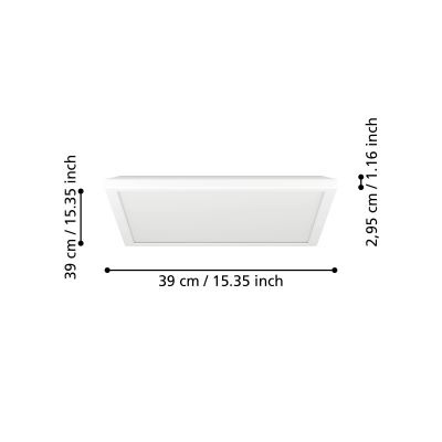 Eglo Rovito plafon 1x18 W 2700-4000-6500 K