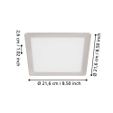 FUEVA 5 Oprawa wpuszczana LED 17W 3000K nikiel 21,6cm