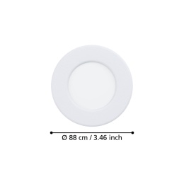 FUEVA 6 Oprawa wpuszczana LED 3,7W 2700/4000/6500K biała 8,8 cm