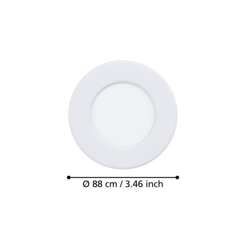 FUEVA 6 Oprawa wpuszczana LED 3,7W 2700/4000/6500K biała 8,8 cm
