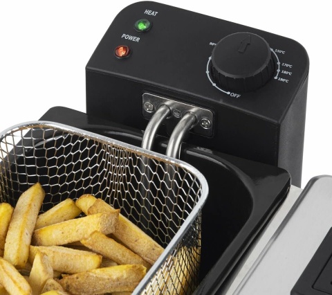 H.Koenig DFX600 frytkownica ze stali nierdzewnej podwójna 2 termostaty, 2x 3 L