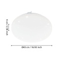 LAMPA SUFITOWA PLAFON LED EGLO Ø 43 cm BIAŁY OKRĄGŁY 24W 600lm EFEKT GWIAZD