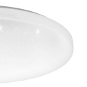 LAMPA SUFITOWA PLAFON LED EGLO Ø 43 cm BIAŁY OKRĄGŁY 24W 600lm EFEKT GWIAZD