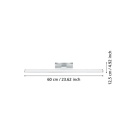 Lampa ścienna LED EGLO PANDELLA 1 11W 1350lm IP44 chrom 60 cm