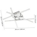 Lampa sufitowa LED 4x5,3W LASANA 1 95568 Eglo 50 X 50 CM