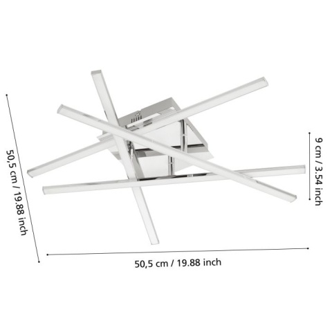 Lampa sufitowa LED 4x5,3W LASANA 1 95568 Eglo 50 X 50 CM