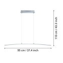 Lampa wisząca LED 15W LASANA 32048 Eglo 95cm