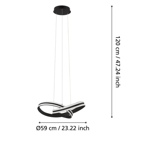 Lampa wisząca LED 34W CORREDERA 99249 Eglo 59 cm