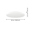 Oprawa sufitowa Plafon LED 50cm IP44 2700/4000/6500K Biały okrągły ROVITO