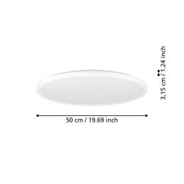Oprawa sufitowa Plafon LED 50cm IP44 2700/4000/6500K Biały okrągły ROVITO