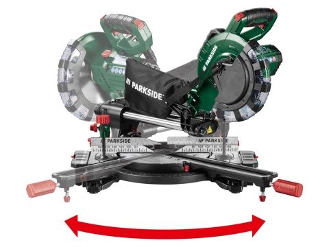 Piła ukośnica pilarka z posuwem Parkside PZKS 2000 C3 2000 W 210 mm laser