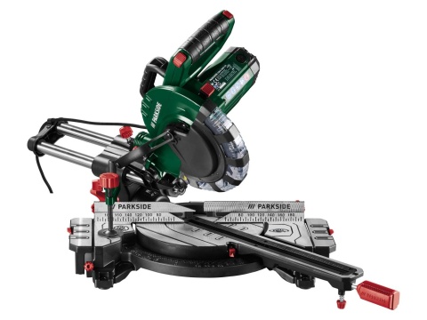 Piła ukośnica pilarka z posuwem Parkside PZKS 2000 C3 2000 W 210 mm laser