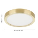 Plafon Eglo Fueva 5 LED 17W 3000K 21 cm Mosiądz