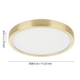 Plafon LED 20,5W 3000K 28,5cm Eglo Fueva 5 Mosiądz