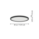 Plafon łazienkowy LED 30cm IP44 2700/4000/6500K Czarny okrągły ROVITO