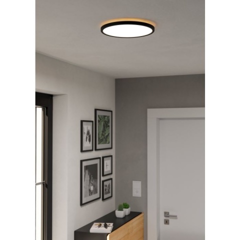 Plafon łazienkowy LED 30cm IP44 2700/4000/6500K Czarny okrągły ROVITO