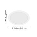 Plafon okrągły Eglo 22 cm biały FUEVA 5
