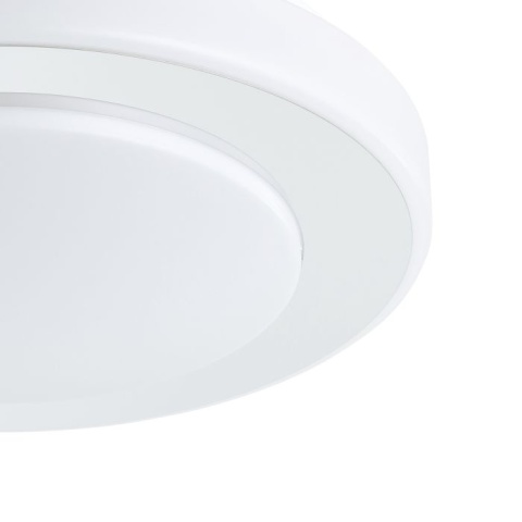 Plafon okrągły Eglo 30 x 30 cm biały, chrom IP 44 CAPRI P łazienkowy LED 3000K