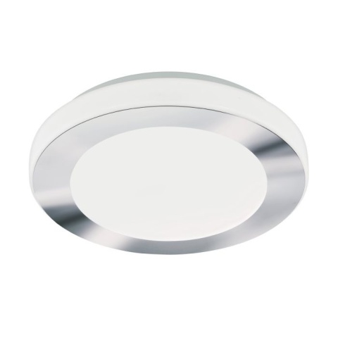 Plafon okrągły Eglo 30 x 30 cm biały, chrom IP 44 CAPRI P łazienkowy LED 3000K