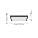 ROVITO-Z oprawa sufitowa Plafon LED 29x29cm IP44 RGB+TW Czarny SMART APLIKACJA EGLO