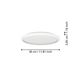 ROVITO-Z oprawa sufitowa Plafon LED 30cm IP44 RGB+TW Biały okrągły EGLO APPLIKACJA