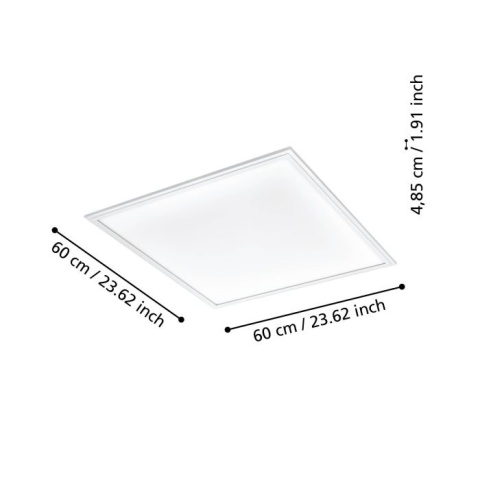 SALOBRENA-Z Plafon LED 2700-6500K biały 59,5x59,5 cm oprawa sufitowa Smart Home EGLO