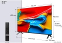 Telewizor TCL 32" QLED/32V4C HD Smart QLED Direct kompatybilny z Google ANDROID TV